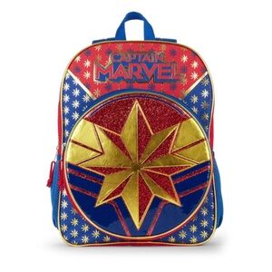 Marvel Captain Marvel Red and Blue Kids Backpack
